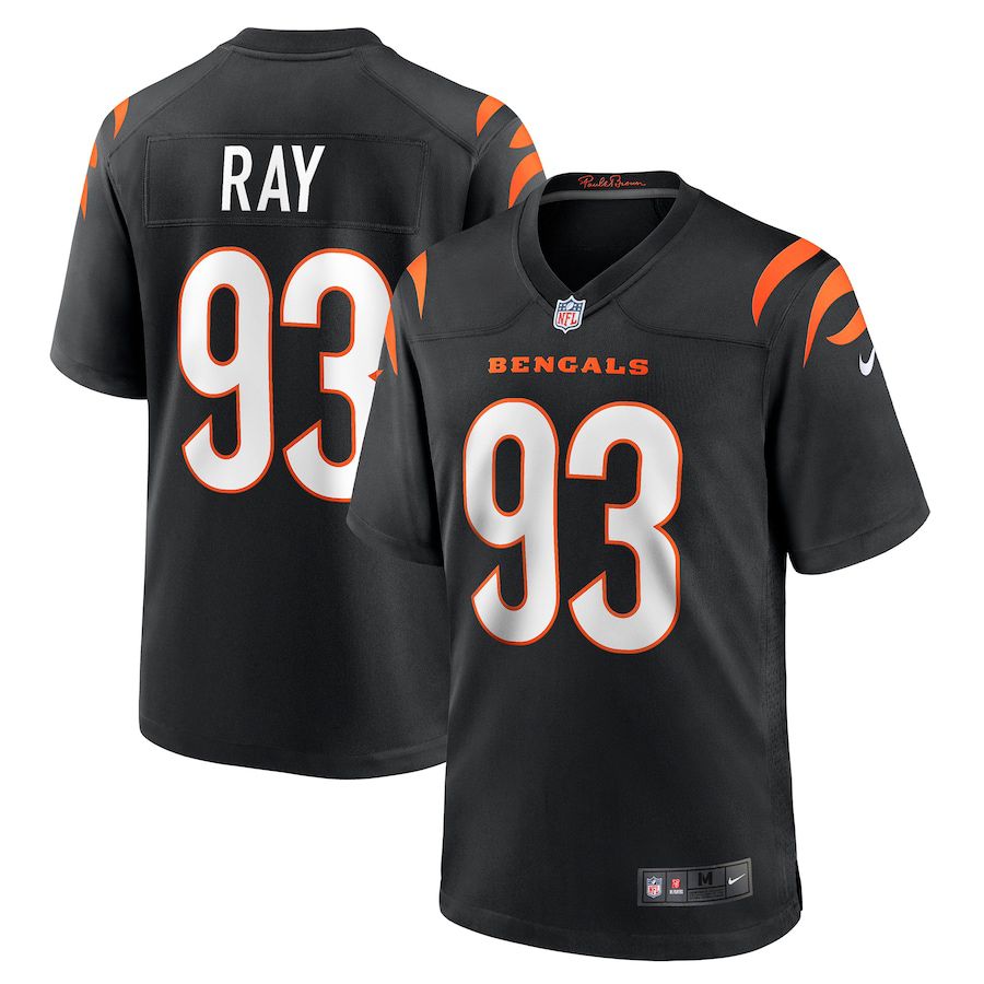 Men Cincinnati Bengals #93 Wyatt Ray Nike Black Game NFL Jersey->->NFL Jersey
